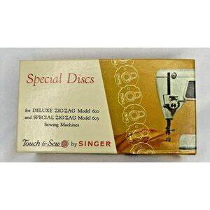Singer 21976 Special Discs For Deluxe Zig Zag Sewing Machines 600 & 603 Vintage